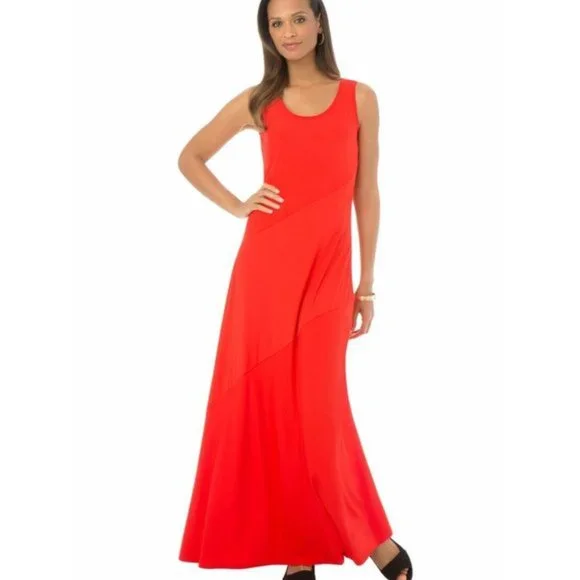 Jessica London | Dresses | Jessica London Full Length Maxi Tank Dress Red |  Poshmark